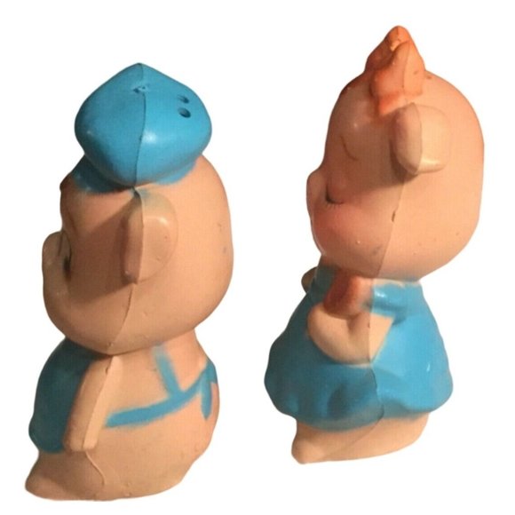 Plastic Pig Salt/Pepper Shaker Made in Hong Kong Vintage - Picture 8 of 10